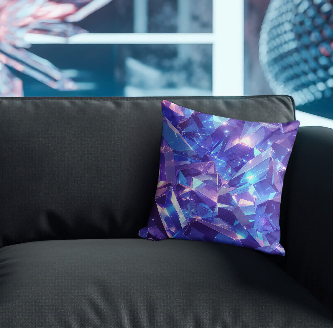 Pillow with abstract pattern on couch